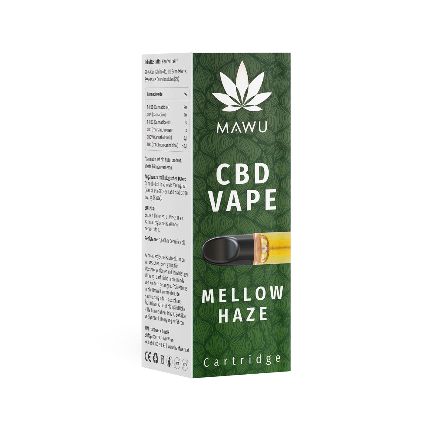 CBD Vape Kartusche Mellow Haze 1ml